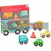 Big Truck Chunky Wood Puzzle + Play Petit Collage 5055923779156