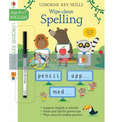 Wipe-Clean Spelling (Age 6 to 7) Jane Bingham Usborne 9781409564867