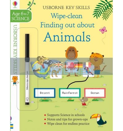 Wipe-Clean Finding out about Animals (Age 6 to 7) Hannah Watson Usborne 9781474951104