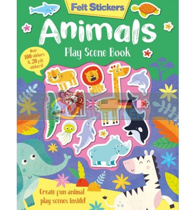 Felt Stickers: Animals Play Scene Book Gareth Williams Imagine That 9781789585155