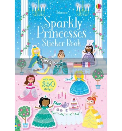 Sparkly Princesses Sticker Book Kirsteen Robson Usborne 9781474971331