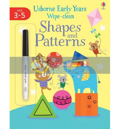 Usborne Early Years Wipe-Clean: Shapes and Patterns Damien and Lisa Barlow Usborne 9781474951210