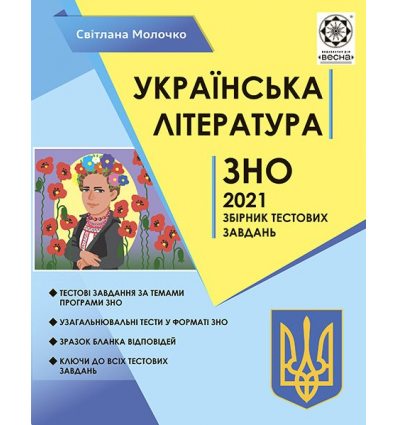 ЗНО Українська література 2021 Молочко. Тематичний розподіл