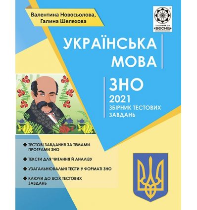 ЗНО Українська мова 2021 Новосьолова. Тематичний розподіл