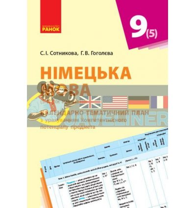 Німецька мова 9 клас Календарно-тематичний план (H@llo, Freunde 9(5)) Сотникова,Гоголєва И812018УН