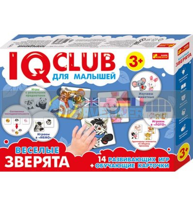 IQ-club для малышей Учебные пазлы Веселые зверята 13152045Р 4823076137359