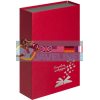 Коробка подарункова «Метелики»: червоно-сіра 007449
