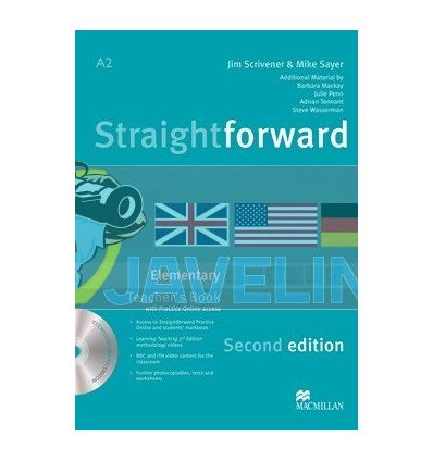 Straightforward Elementary Teachers Book with CD-ROM and Practice Online access(Книга учителя) 9780230423114