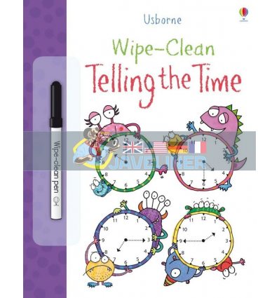Wipe-Clean Telling the Time Jessica Greenwell Usborne 9781409551737