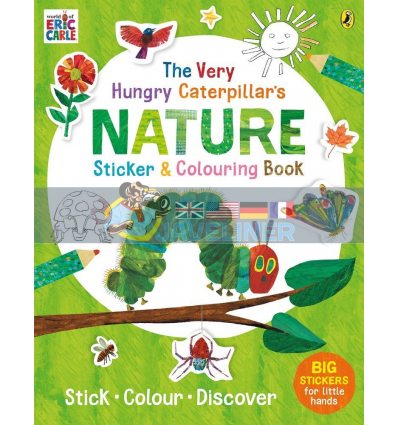 The Very Hungry Caterpillar's Nature Sticker and Colouring Book Eric Carle Puffin 9780241385791