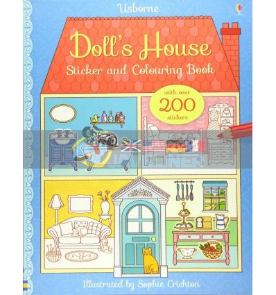 Doll's House Sticker and Colouring Book Abigail Wheatley Usborne 9781409597490