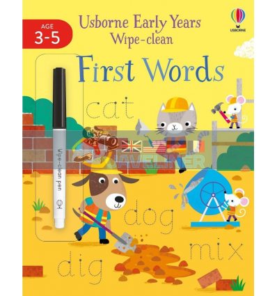 Usborne Early Years Wipe-Clean: First Words Christine Sheldon Usborne 9781474986717