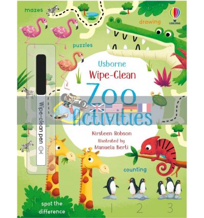 Wipe-Clean Zoo Activities Kirsteen Robson Usborne 9781474986847