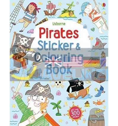 Pirates Sticker and Colouring Book Richard Watson Usborne 9781409564584