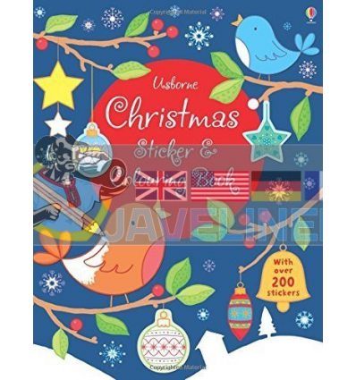 Christmas Sticker and Colouring Book Jessica Greenwell Usborne 9781474906418