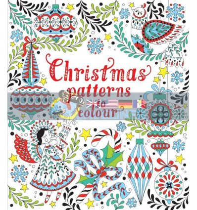 Christmas Patterns to Colour Emily Bone Usborne 9781474926164