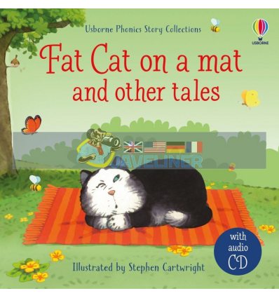 Fat Сat on a Mat and Other Tales with Audio CD Lesley Sims Usborne 9781474995535