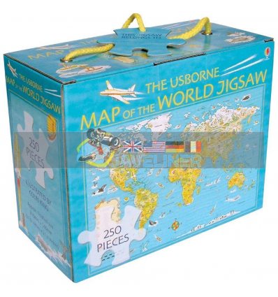 Map of the World Boxed Jigsaw Colin King Usborne 9780746058251